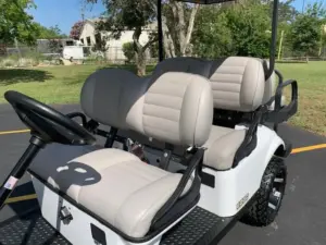 Used White 2021 E Z GO Express L6 Gas EFI Golf Cart (8)