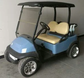 Blue 48v Electric Club Car Precedent Golf Cart with Custom Rims & Tires