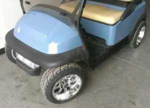 Blue 48v Electric Club Car Precedent Golf Cart with Custom Rims & Tires2