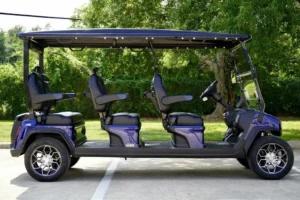 Blue 2024 EVolution D5 Ranger 6 Golf Cart5