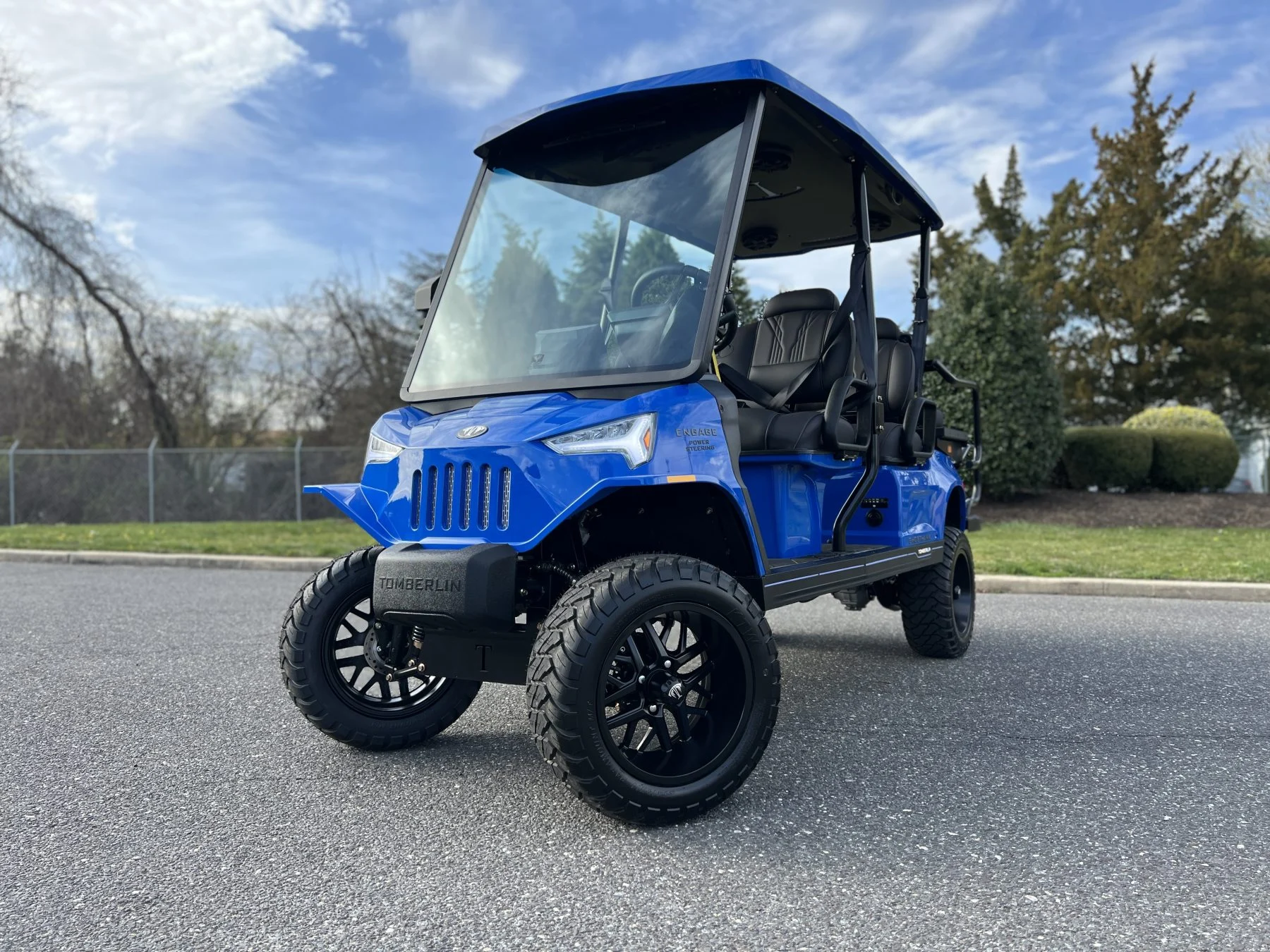 Blue 2024 Tomberlin Engage Ghosthawk Golf Cart