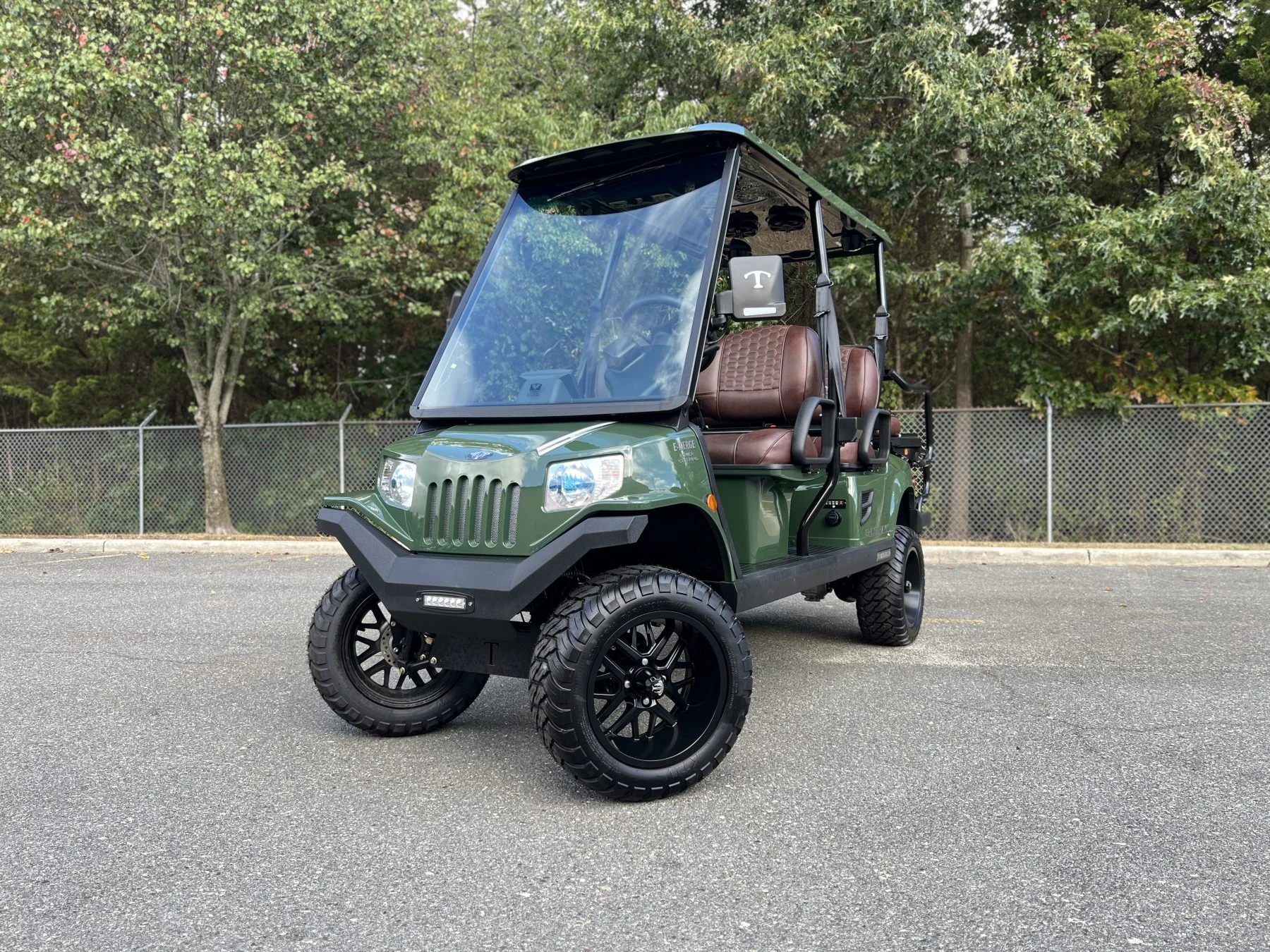 Green 2023 Tomberlin E4 Ghosthawk Defender Golf Cart