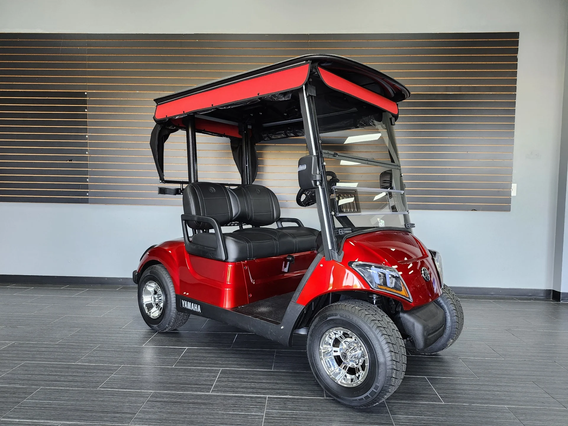 Red 2021 Yamaha Drive 2 QuieTech EFI Golf Cart