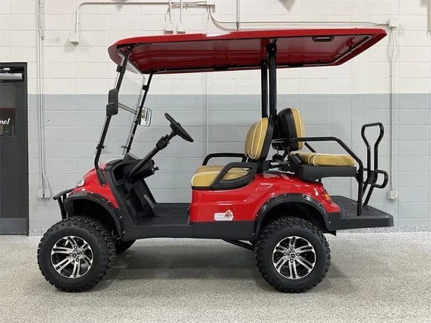 Red 2023 Advanced EV LT A627 2+2G Golf Cart