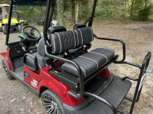 Red 2023 Tomberlin E2 SS Coupe Golf Cart (6)