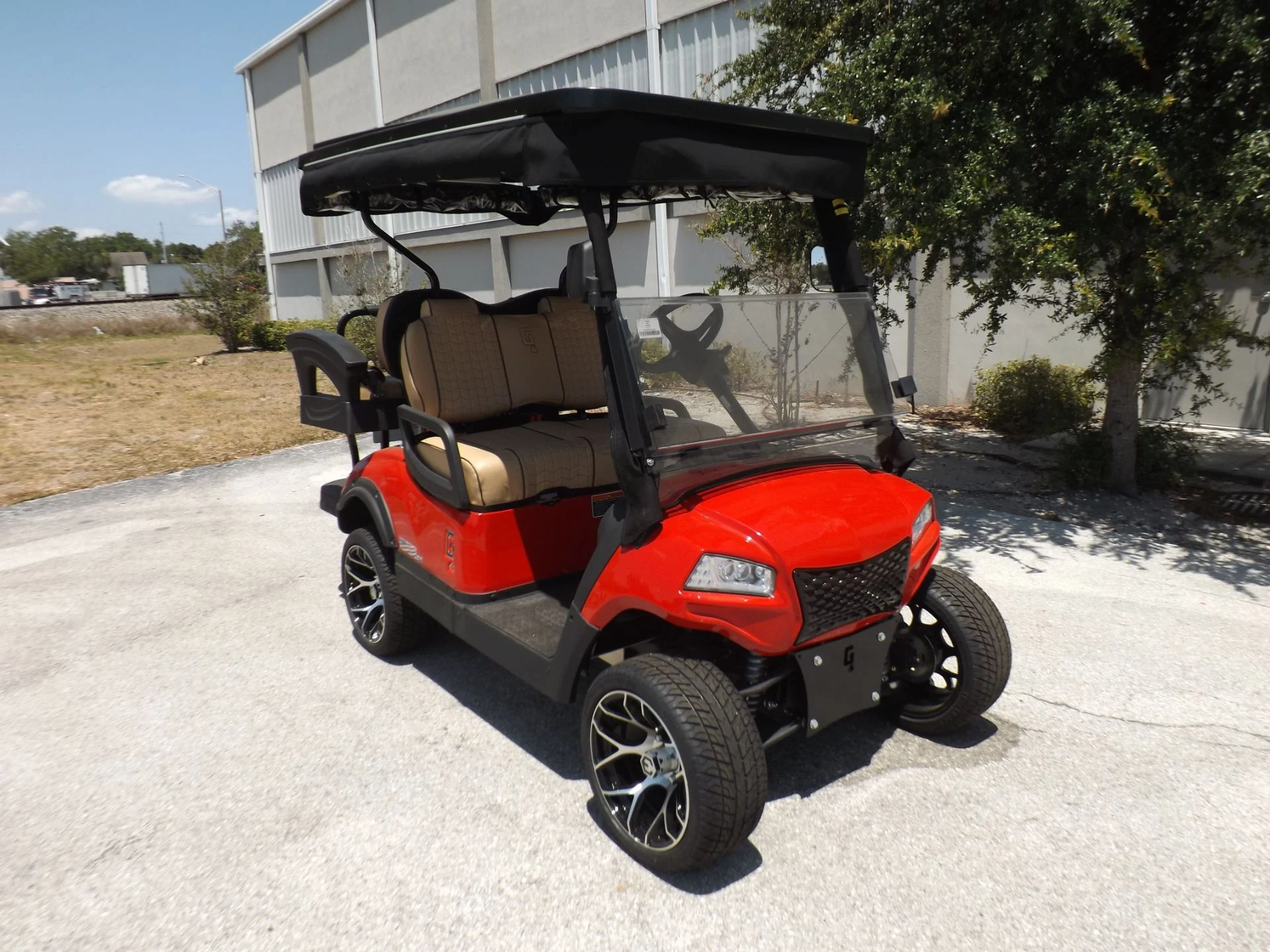 Red 2024 HONOR LSV 2+2 G1 Lifted Lithium Golf Cart