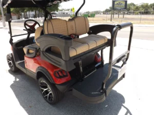 Red 2024 HONOR LSV 2+2 G1 Lifted Lithium Golf Cart15