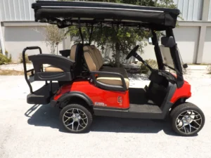 Red 2024 HONOR LSV 2+2 G1 Lifted Lithium Golf Cart2