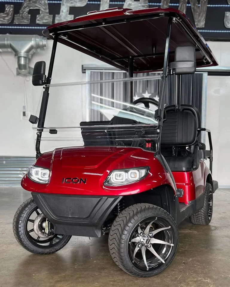 Red 2024 Icon EV I40 Golf Cart