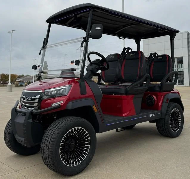 Red 2025 Epic E40FX Golf Cart