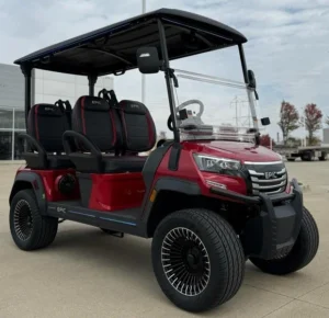 Red 2025 Epic E40FX Golf Cart1