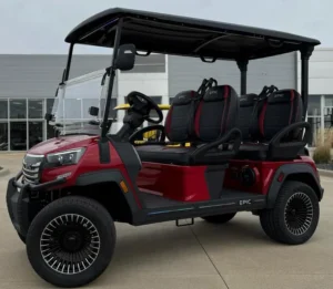 Red 2025 Epic E40FX Golf Cart2