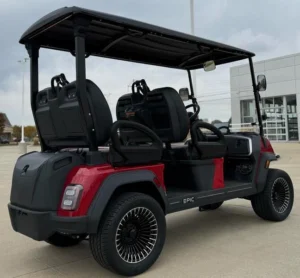 Red 2025 Epic E40FX Golf Cart5