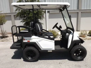 White 2022 Bintelli BEYOND 4P Lifted Golf Cart2