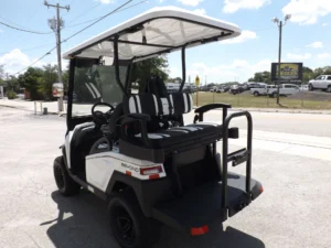 White 2022 Bintelli BEYOND 4P Lifted Golf Cart4