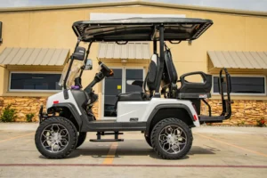 White 2024 EVolution D5 Maverick 2+2 Golf Cart1