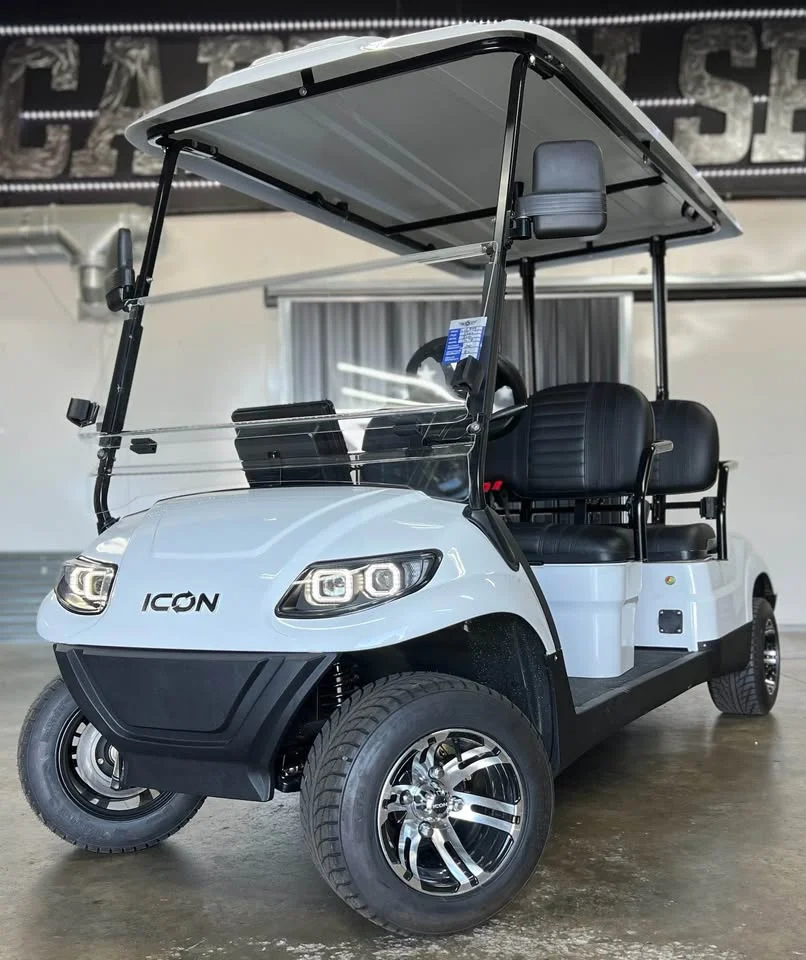 White 2024 Icon EV i40F Golf Cart for Sale